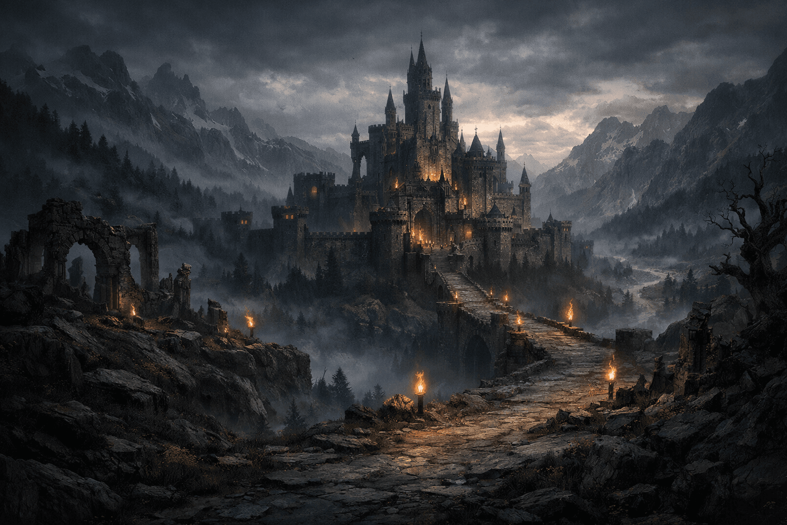 Souls of Revenge world overview artwork